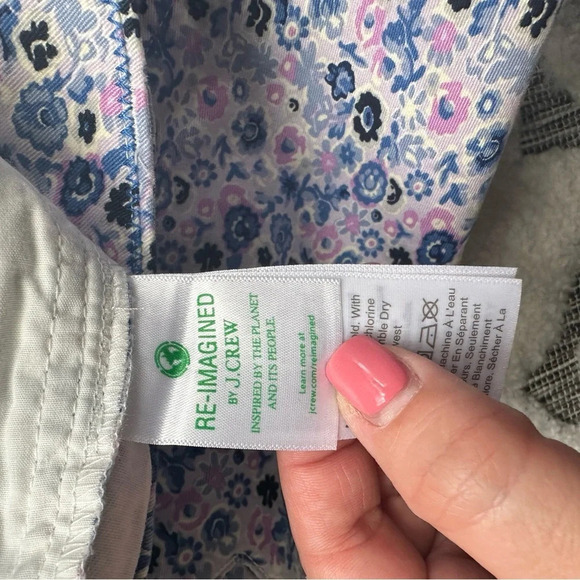 NWT J. Crew Floral Purple Blue Print Stretch 16” Chino Shorts | 10 - Picture 5 of 8